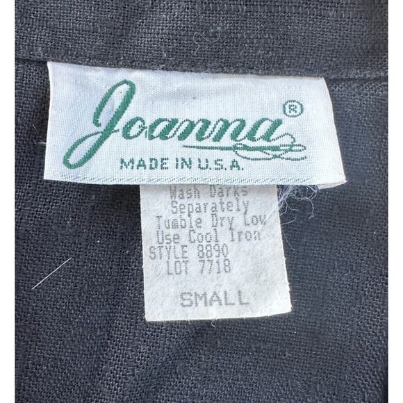 Vintage USA Joanna 3/4 Sleeve Jacket Size Small Women’s Black Open Front - Picture 3 of 7